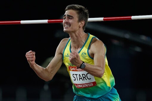 Brandon Starc celebrates after winning gold. (AFP Image)
