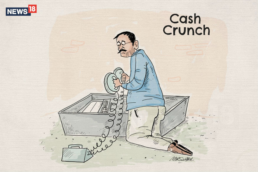 A satirical take on the cashless ATMs. (Mir Suhail/News18.com)