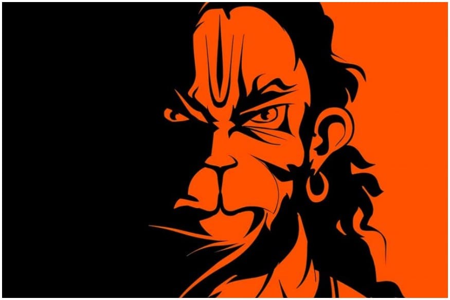 How to draw Hanuman, Lord Hanuman Drawing, Outline Tutorial - YouTube