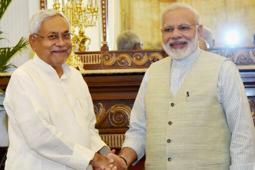File photo of Bihar CM Nitish Kumar and Prime Minister Narendra Modi. (PTI)