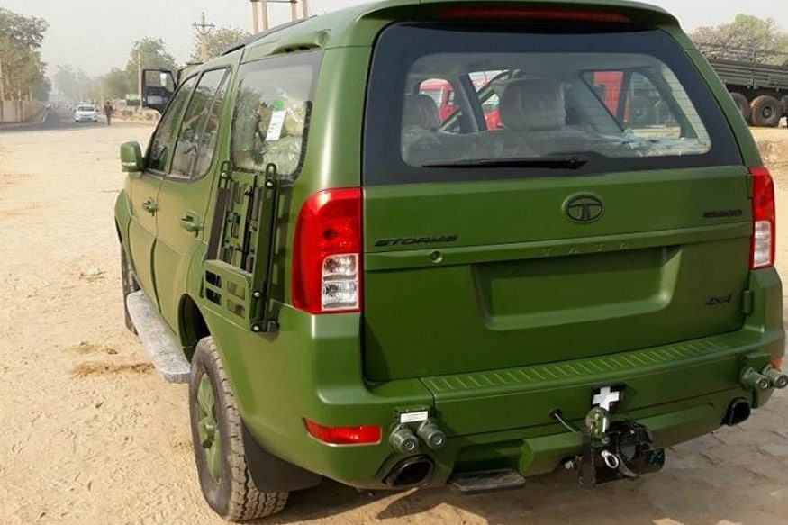 Matte Green Tata Safari Storme for the Indian Army: Detailed Image ...