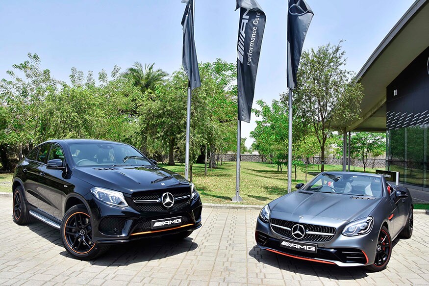 Mercedes Amg Gle 43 4matic Coupe Orangeart And Slc 43 Redart Limited Editions Launched In India