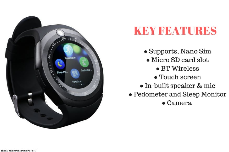 Zebronics Smart Time 200 Smartwatch With Camera Launched For Rs