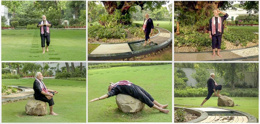 PM Modi Performs Yoga in Response to Virat Kohli's Fitness Challenge ...