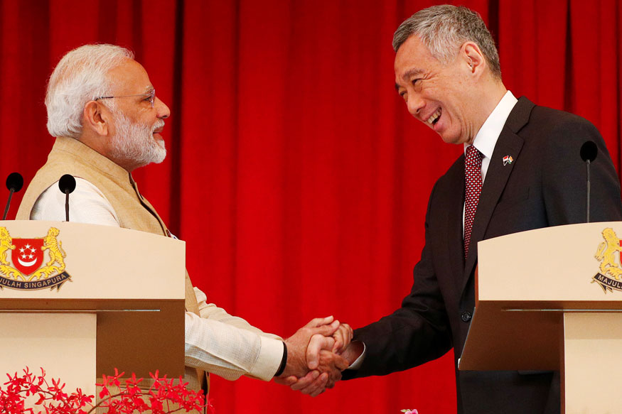PM Modi Holds Talks with Singapore's Prime Minister Lee Hsien Loong