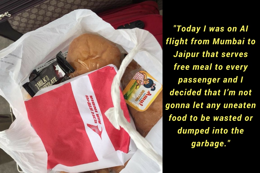 Mumbai Man Collects Uneaten Food on Flight to Feed the Needy, Gets Internet Love Mumbai Man Collects Uneaten Food on Flight to Feed the Needy, Gets Internet Love