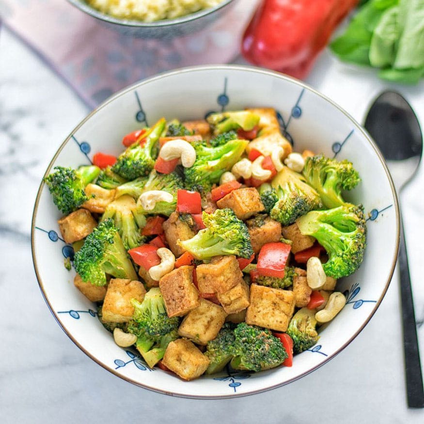 Tofu Stir Fry and Quinoa - Tofu is made from Soy and is a good source of complete protein for vegetarians. Stir Fry Tofu with fresh vegetables and sesame seeds to savour a bowl full of health and happy taste buds for breakfast. You can either have it solo or just add quinoa (another complete protein) for a side serve. (Image: Instagram)