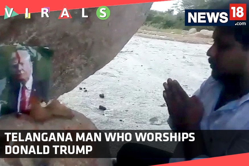 Watch: Telangana man worshiping Trump Watch: Telangana man worshiping Trump