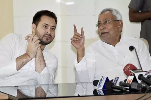 File photos of Tejashwi Yadav and Nitish Kumar. (PTI)