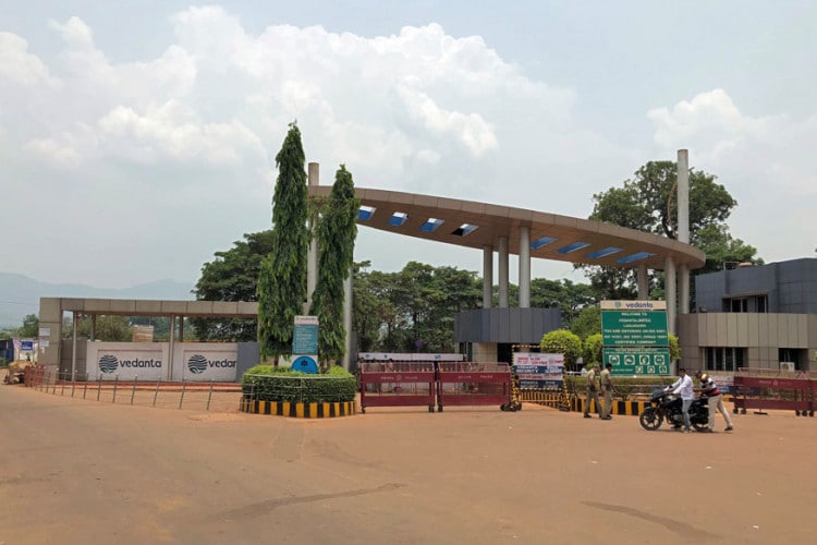A view of Vedanta Limited alumina refinery is seen in Lanjigarh