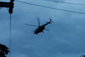 A military helicopter believed to be carrying rescued schoolboys takes off near Tham Luang cave complex in the northern province of Chiang Rai, Thailand, July 8, 2018. (Image courtesy: REUTERS)