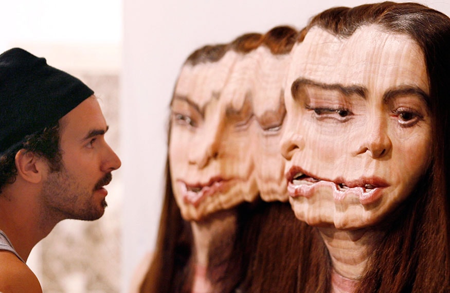 A three dimensional exhibit made from aluminum, silicone, pigment and hair by Canadian artist Evan Penny of Toronto is among a selection of more than 200 leading art galleries from around the world during Art Basel Miami Beach at the Miami Beach Convention Center. (Image: Reuters)
