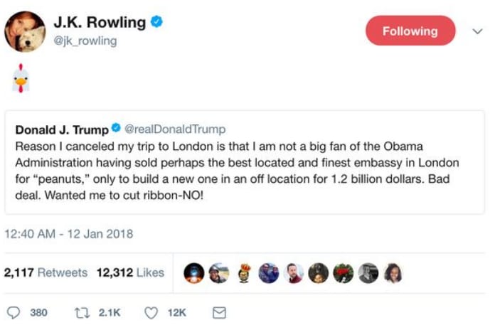 Download Jk Rowling Just Ripped Apart Donald Trump S Tweet Yet Again