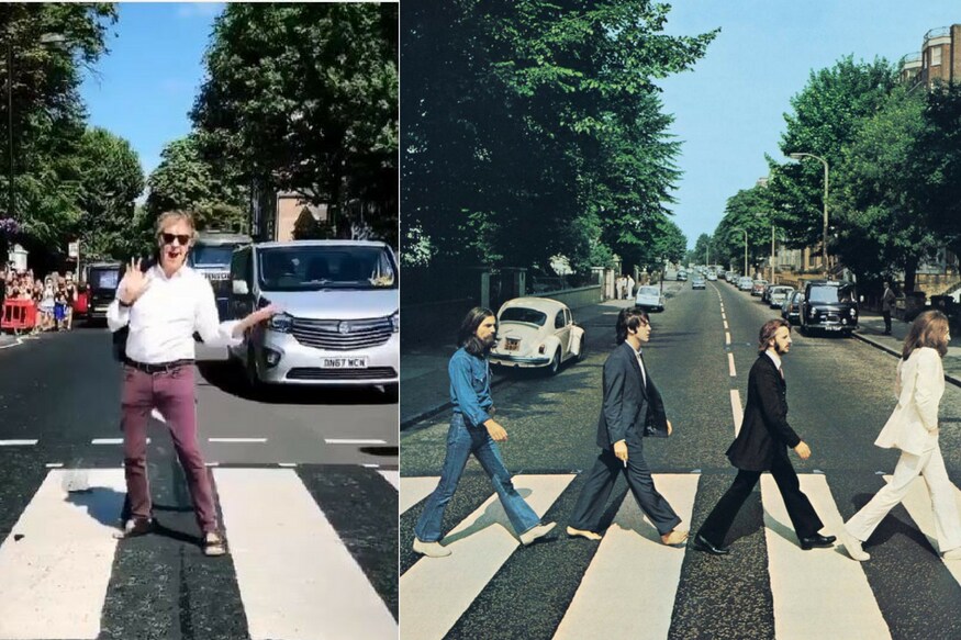 The Beatles - Abbey Road White Background