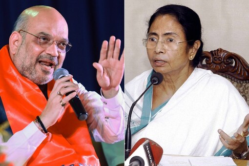 File photos of Amit Shah and Mamata Banerjee.