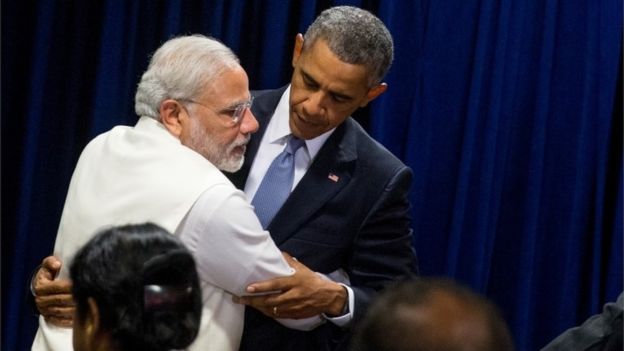 Image result for modi bear hug