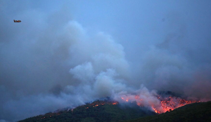 PICS: Major Wildfire Rages Near Athens; Residents Flee Homes - News18