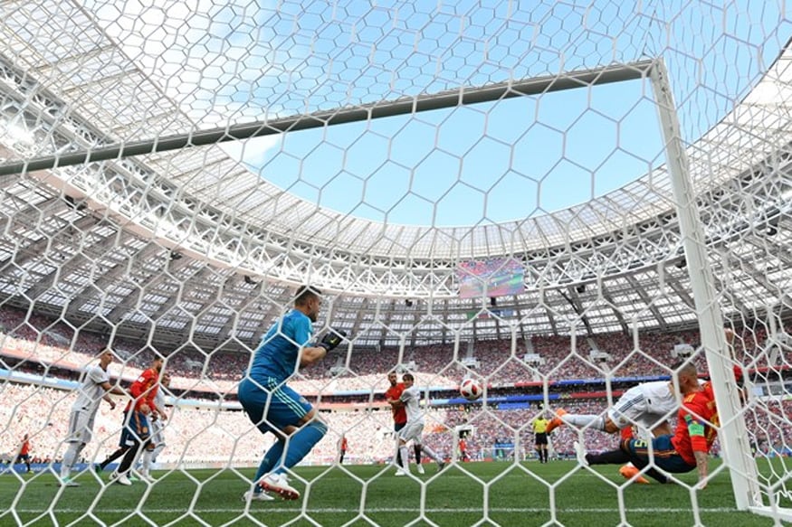 Igor Akinfeev's incredible kick save helps Russian Federation upset Spain Igor Akinfeev's incredible kick save helps Russian Federation upset Spain