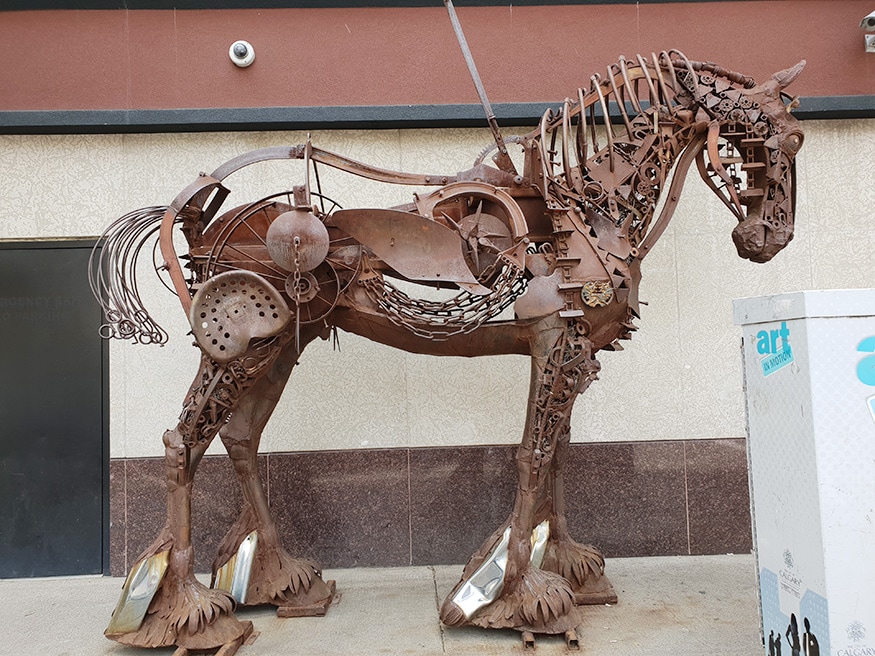 Creations like these are very easily visible in the downtown area of Calgary, Canada. (Image: News18/Varun Sharma)