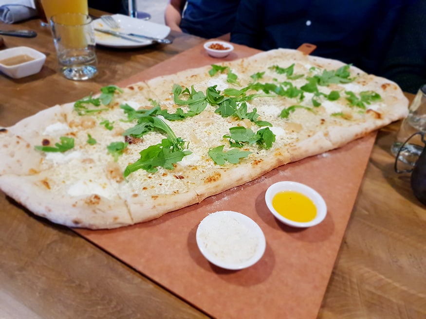 Flatbread square pizza, a must have for the traveller. (Image: News18/Varun Sharma)