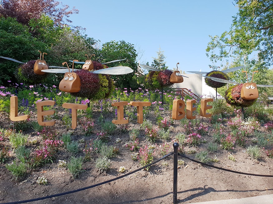 'Let It Bee', signage before the bee area in the Calgary Zoo. (Image: News18/Varun Sharma)