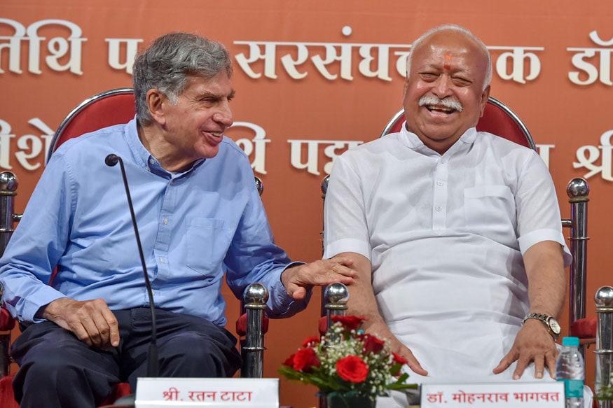 Ratan Tata Meets Mohan Bhagwat at RSS Headquarters in Nagpur