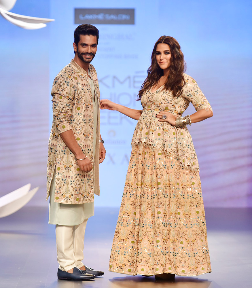 LFW 2018: Pregnant Neha Dhupia Flaunts Big Baby Bump; See Pics