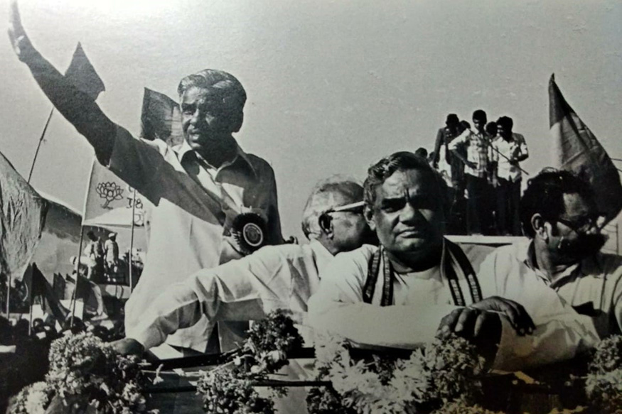  Atal Bihari Vajpayee during a roadshow. (Image: Special Arrangement)