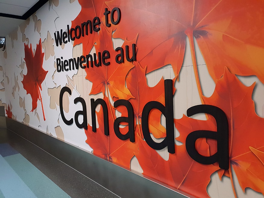 Canada welcomes you with this welcome sign at the Calgary, Canada International Airport. (Image: News18/Varun Sharma)