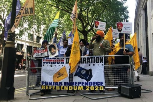 File photo of a Khalistan freedom rally outside Indian High Commission in London.