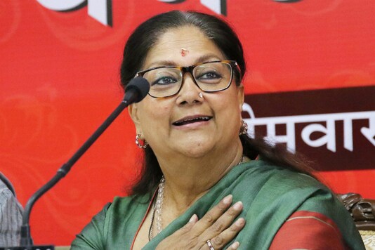 File photo of former Rajasthan CM Vasundhara Raje. 