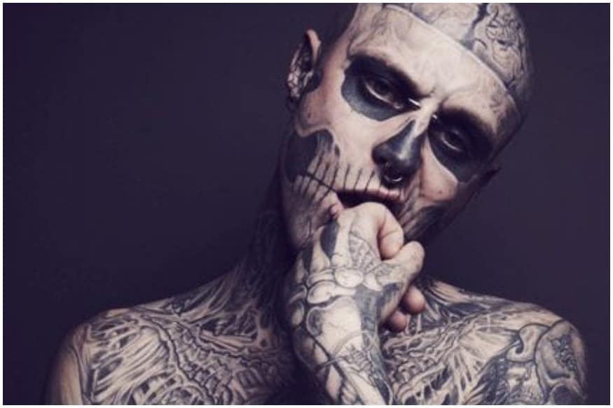 Zombie Boy before the tattoos: How beating a brain tumour sparked Rick  Genest's 'living skeleton' transformation - Mirror Online
