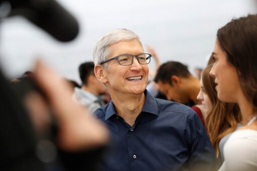 File photo of Apple CEO Tim Cook at a community event in USA.