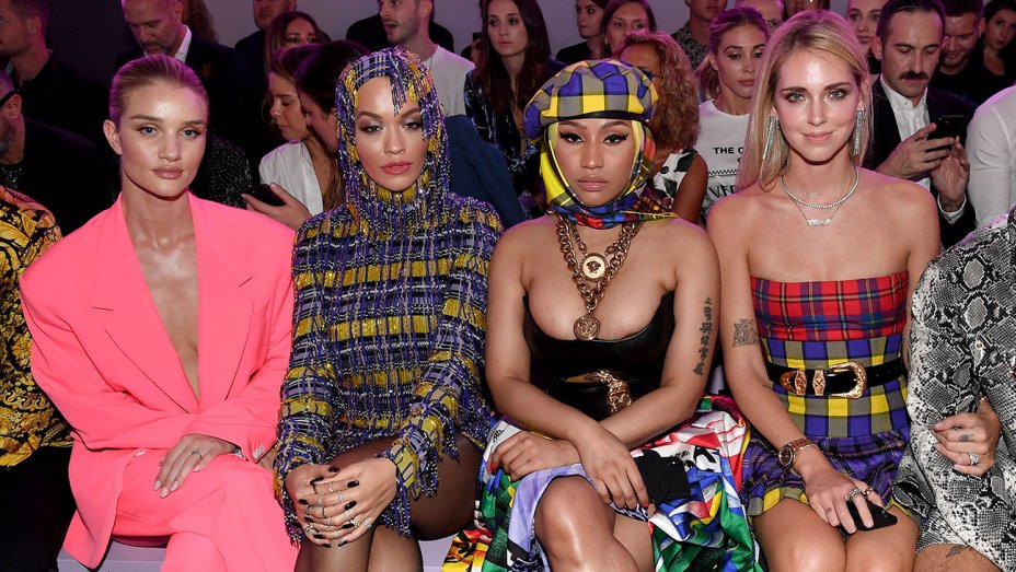 Nicki Minaj and Rita Ora Versace Runway Show - Nicki Minaj and Rita Ora  Wear Some Crazy Outfits at Milan Fashion Week