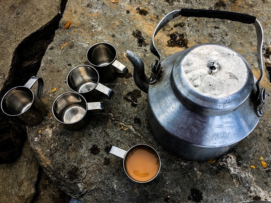 The must have chai after almost 12 hours of trekking. (Image: Sneha Mitra)