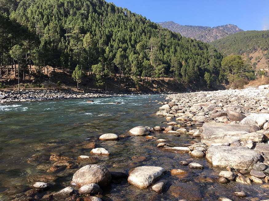 Pit stop at Mori Village, a beautiful location on the banks of Tons river. (Image: Sneha Mitra)