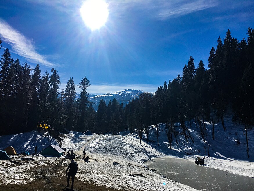 The morning view of the frozen Juda Ka Talab. (Image: Sneha Mitra)