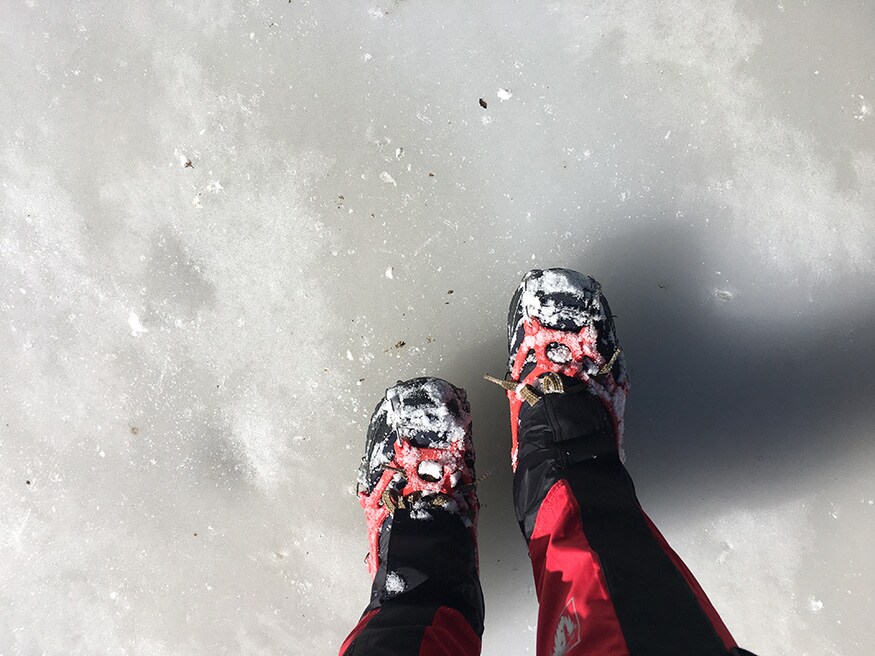 A quick walk through the frozen lake at Juda Ka Talab. (Image: Sneha Mitra)