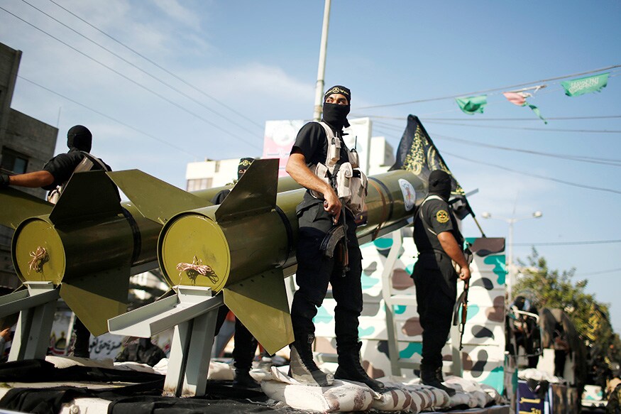 Palestinian Islamic Jihad militants participate in a military show in Gaza. (Image: Reuters) Palestinian Islamic Jihad militants participate in a military show in Gaza. (Image: Reuters)