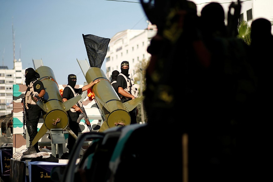 Palestinian Islamic Jihad militants participate in a military show in Gaza City on October 4, 2018. (Image: Reuters) Palestinian Islamic Jihad militants participate in a military show in Gaza City on October 4, 2018. (Image: Reuters)