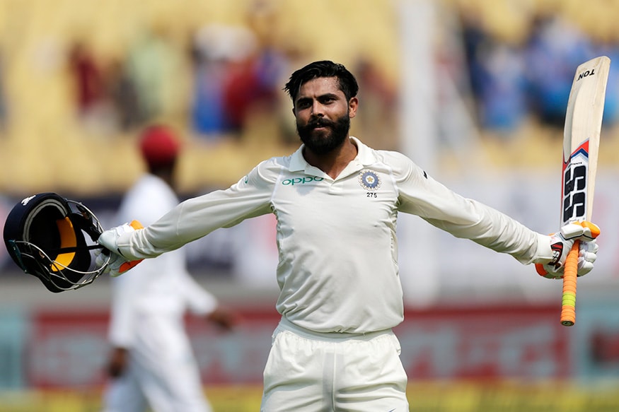 PICS: Ravindra Jadeja Celebrates His Maiden Century in Style