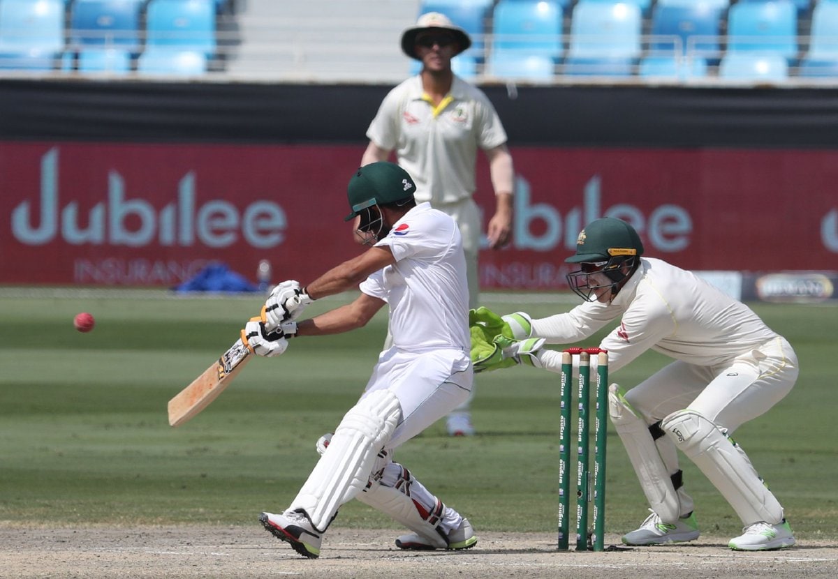 In Pics | Pakistan vs Australia, First Test, Day 4 at Dubai In Pics | Pakistan vs Australia, First Test, Day 4 at Dubai