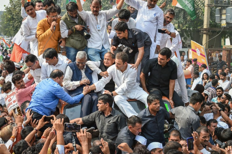 Rahul Gandhi leads protest march to CBI headquarters