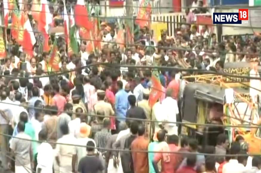 BJP Stages Massive Rally to 'Save Sabarimala Temple' BJP Stages Massive Rally to 'Save Sabarimala Temple'