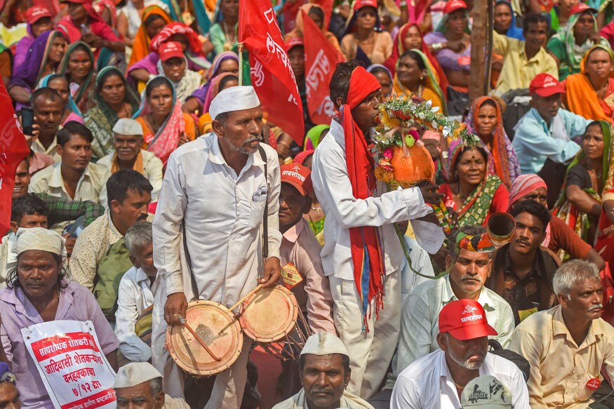 Tribals Protest in Ahmedabad Demanding Implementation of FRA, MNREGA