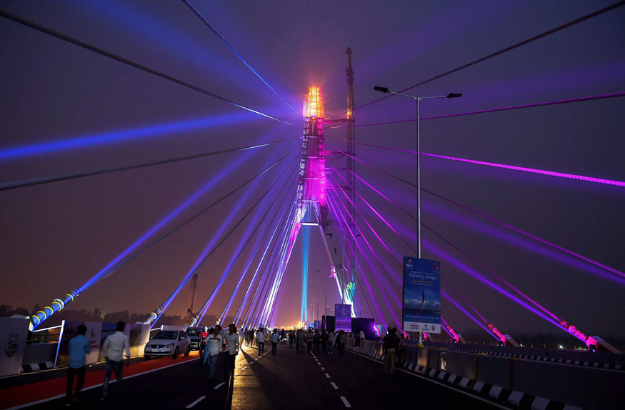 Signature Bridge: India's First Asymmetrical Cable-Stayed Bridge ...