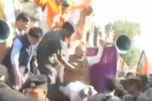 Amit Shah Stumbles and Falls in MP Roadshow, Escapes Unhurt
