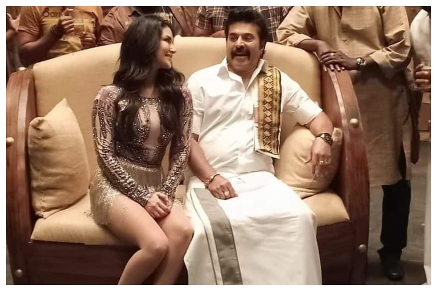 Image result for sunny leone with mammootty