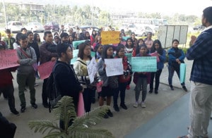 Students Protest at Guwahati TISS