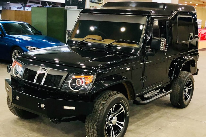 This Modified Mahindra Bolero Invader With Black Paint Looks Barely Recognizable